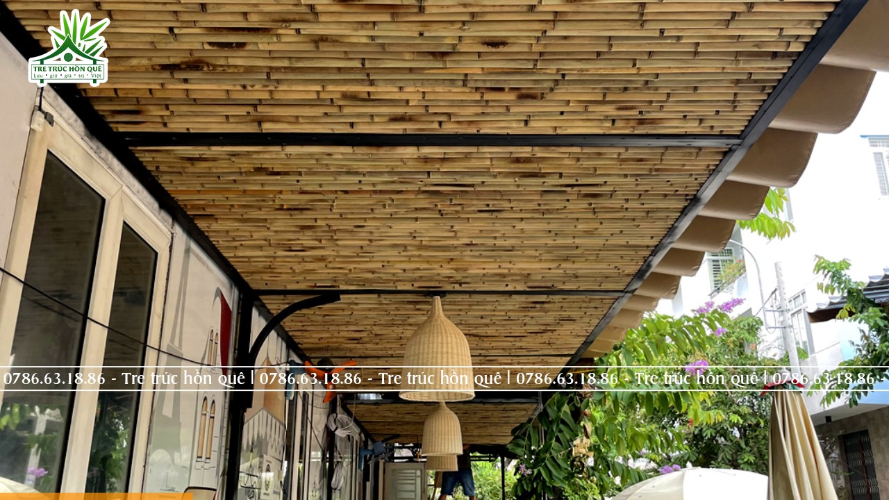 Thi công Ốp trúc tại Công ty Việt Ý Ocenpark 1
